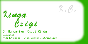 kinga csigi business card